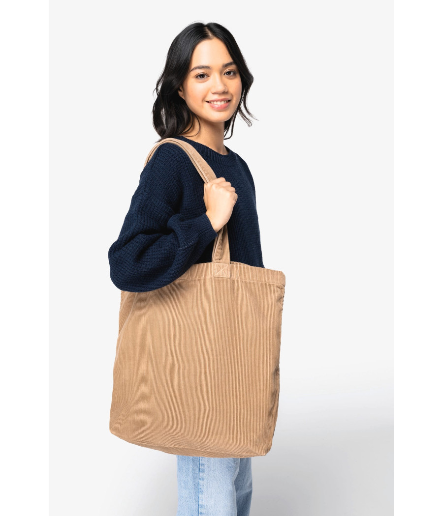 Sac écoresponsable délavé en velours côtelé