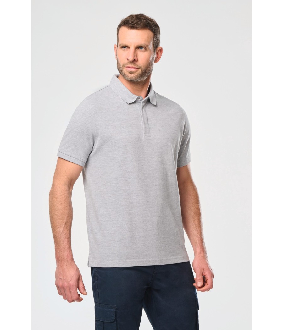 Polo col boutons pression manches courtes homme