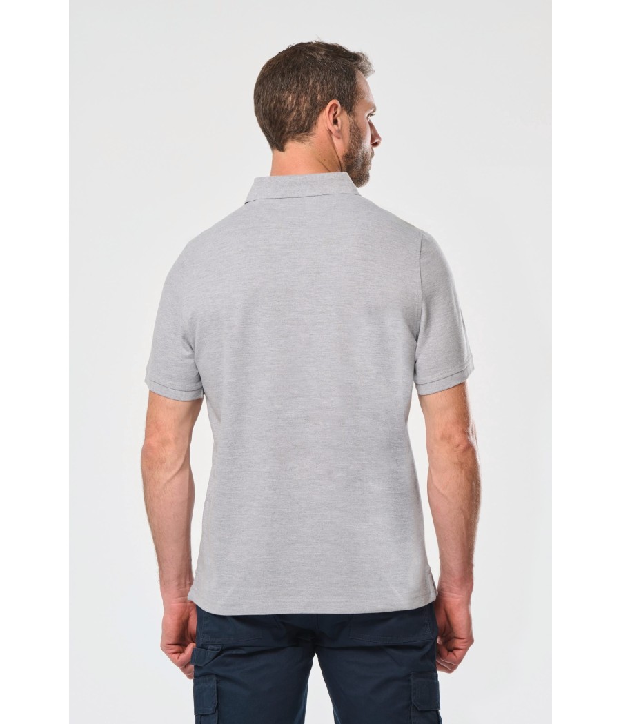 Polo col boutons pression manches courtes homme