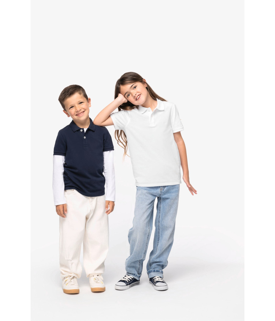 Polo écoresponsable maille piquée enfant