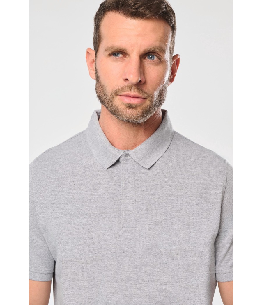 Polo col boutons pression manches courtes homme