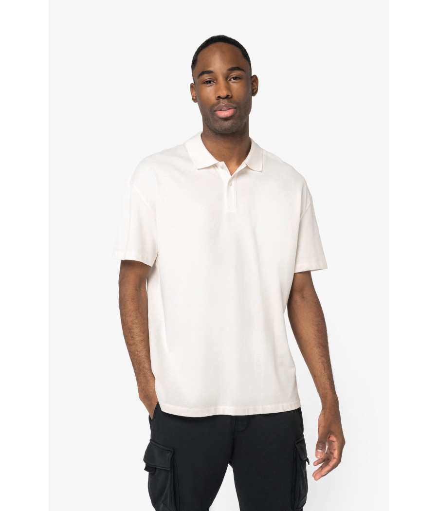 Polo écoresponsable maille piquée à épaules tombantes homme