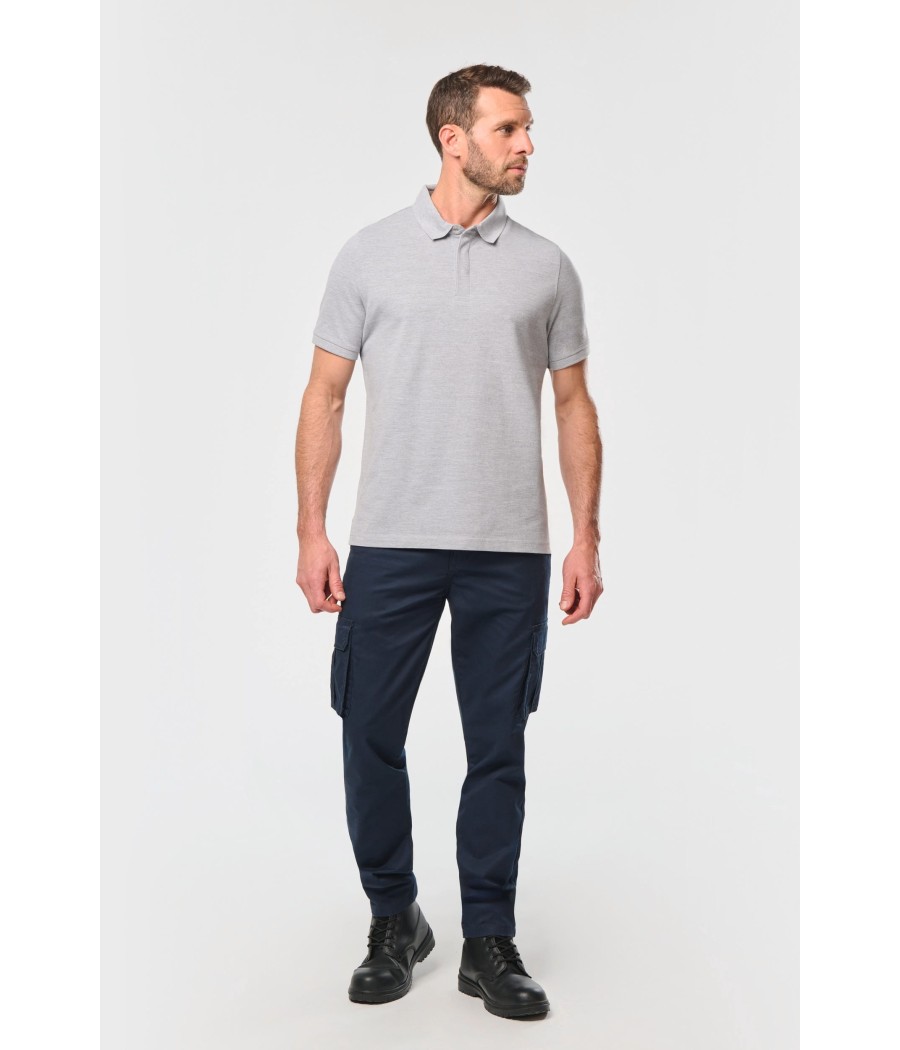 Polo col boutons pression manches courtes homme