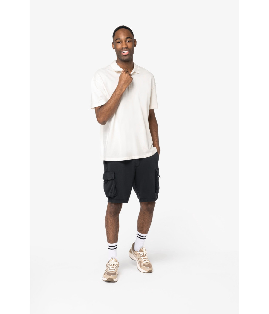 Polo écoresponsable maille piquée à épaules tombantes homme