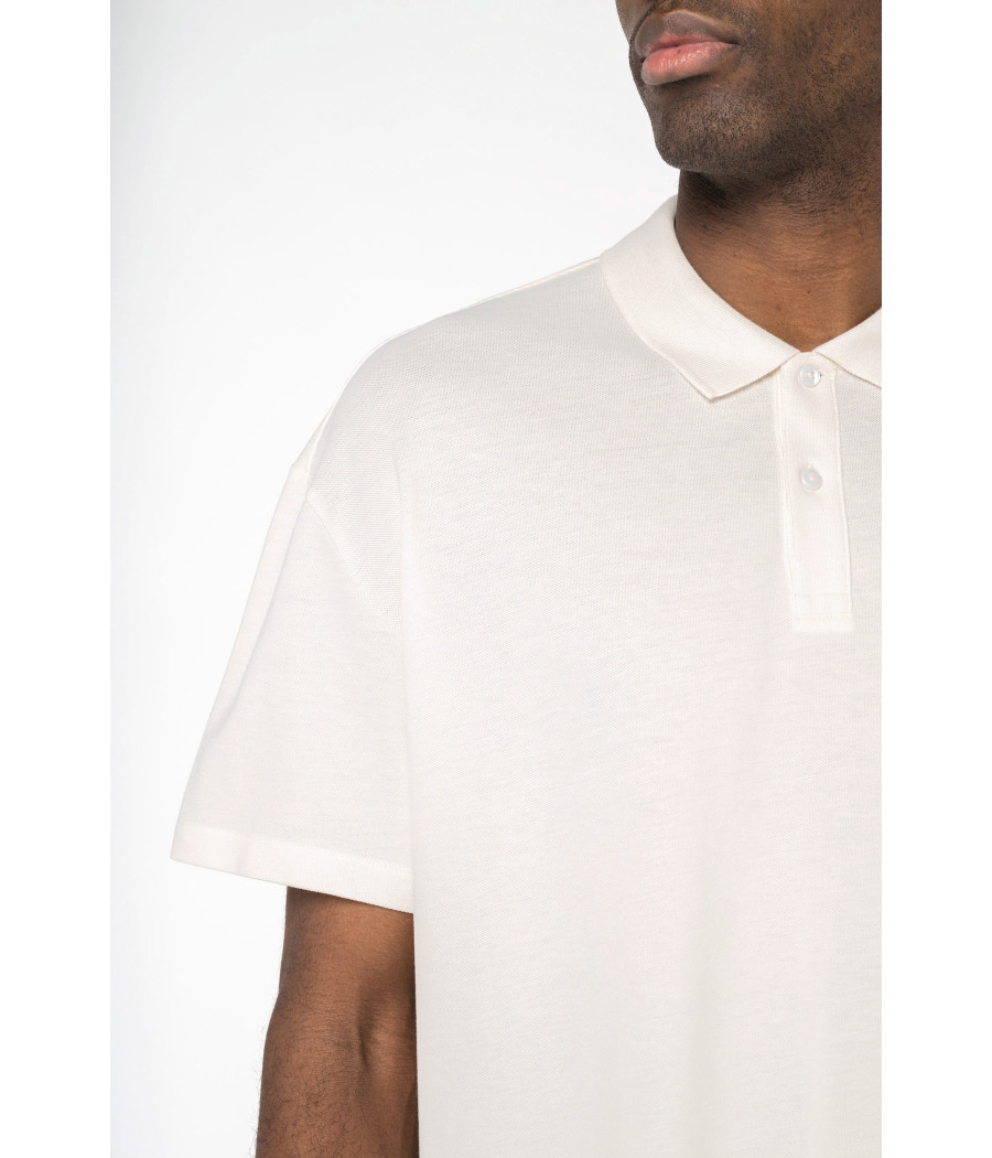 Polo écoresponsable maille piquée à épaules tombantes homme