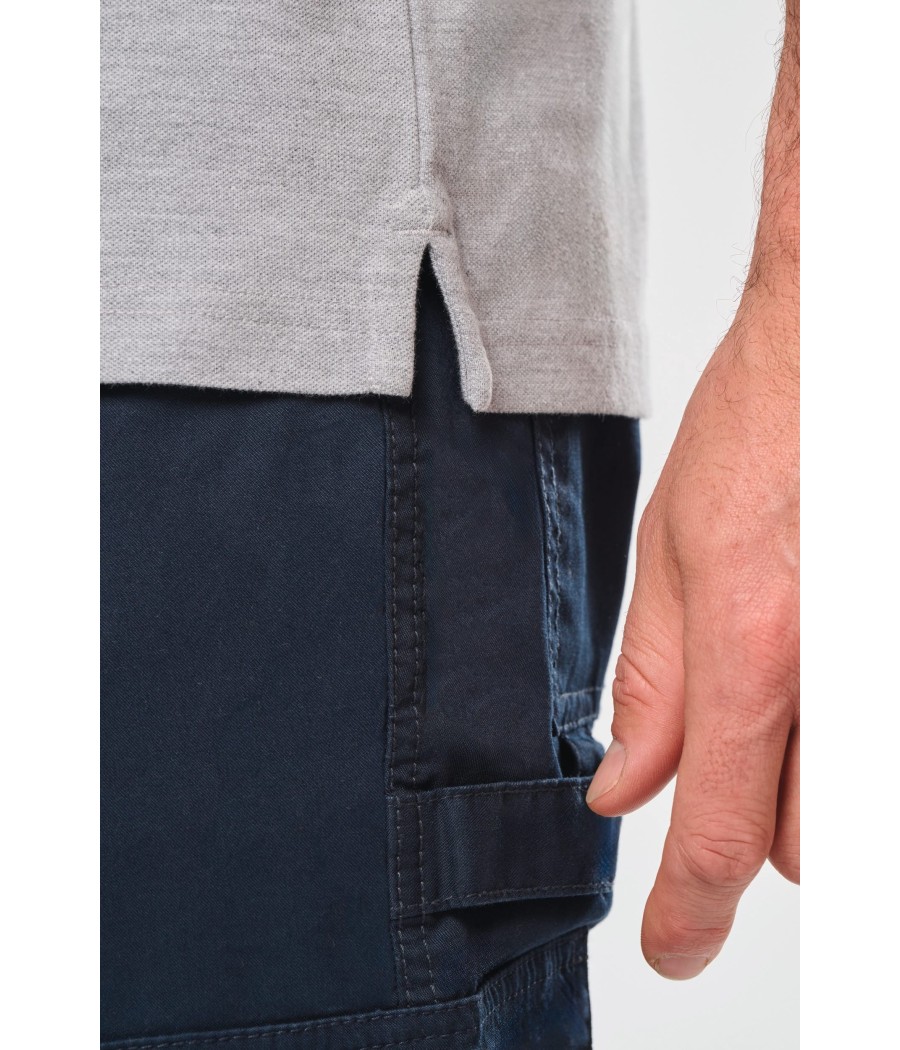 Polo col boutons pression manches courtes homme