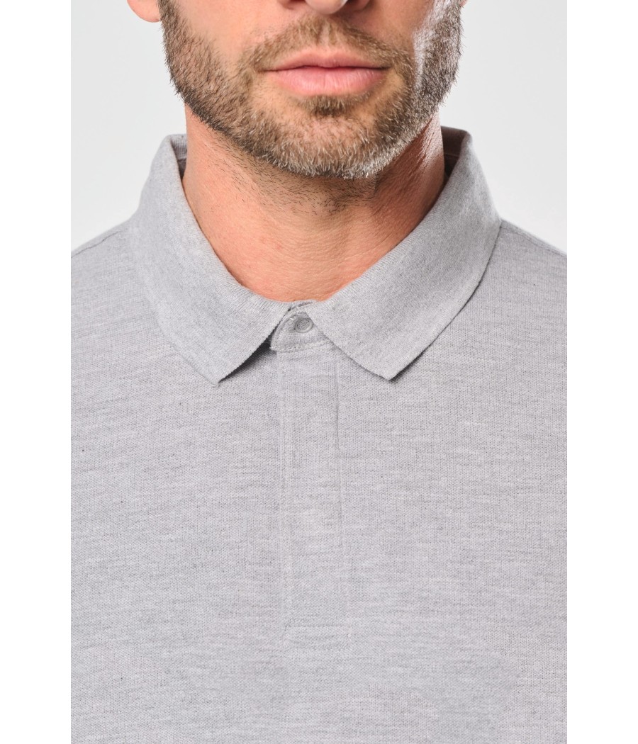 Polo col boutons pression manches courtes homme