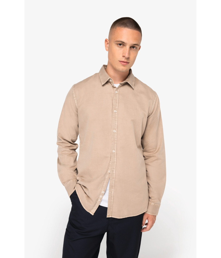 Chemise écoresponsable délavée homme