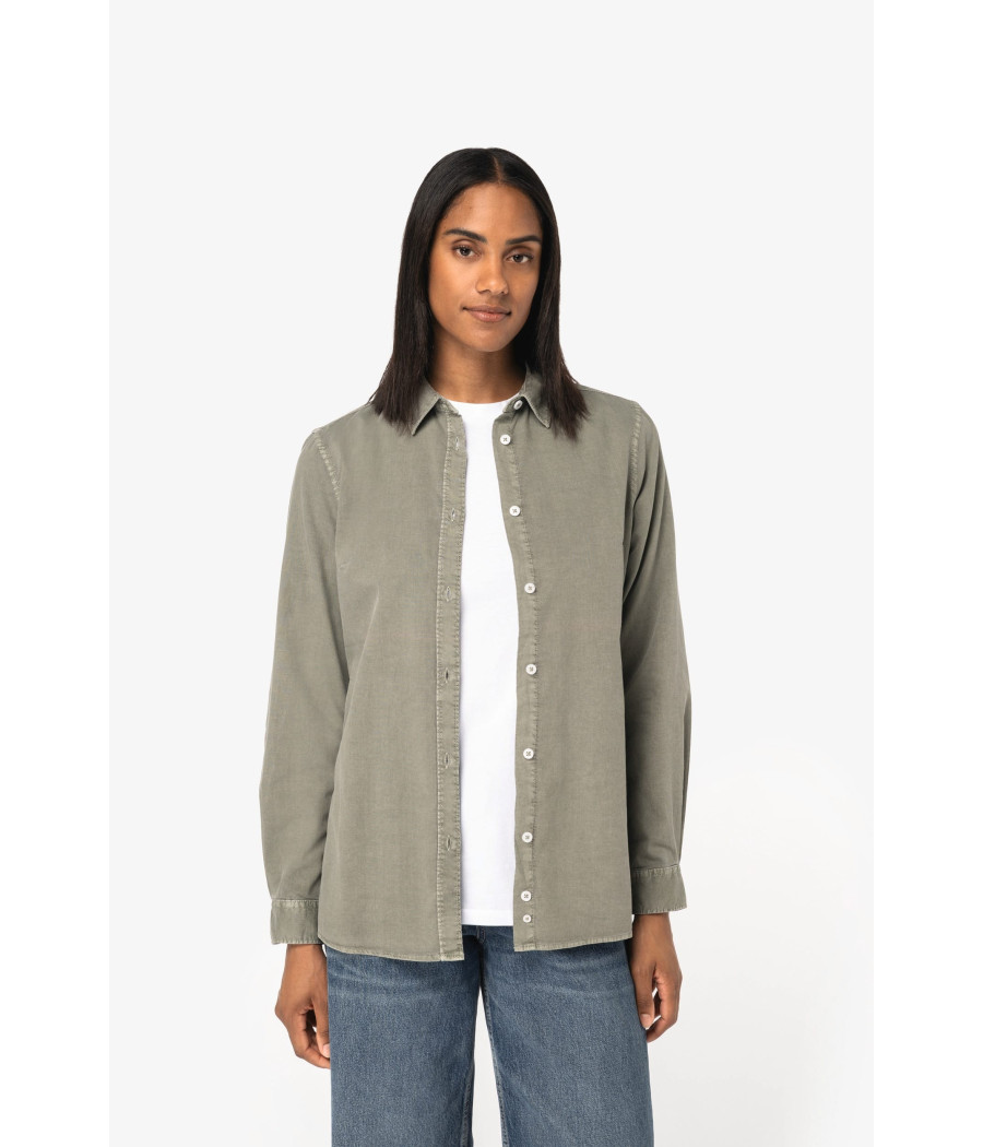 Chemise écoresponsable délavée femme
