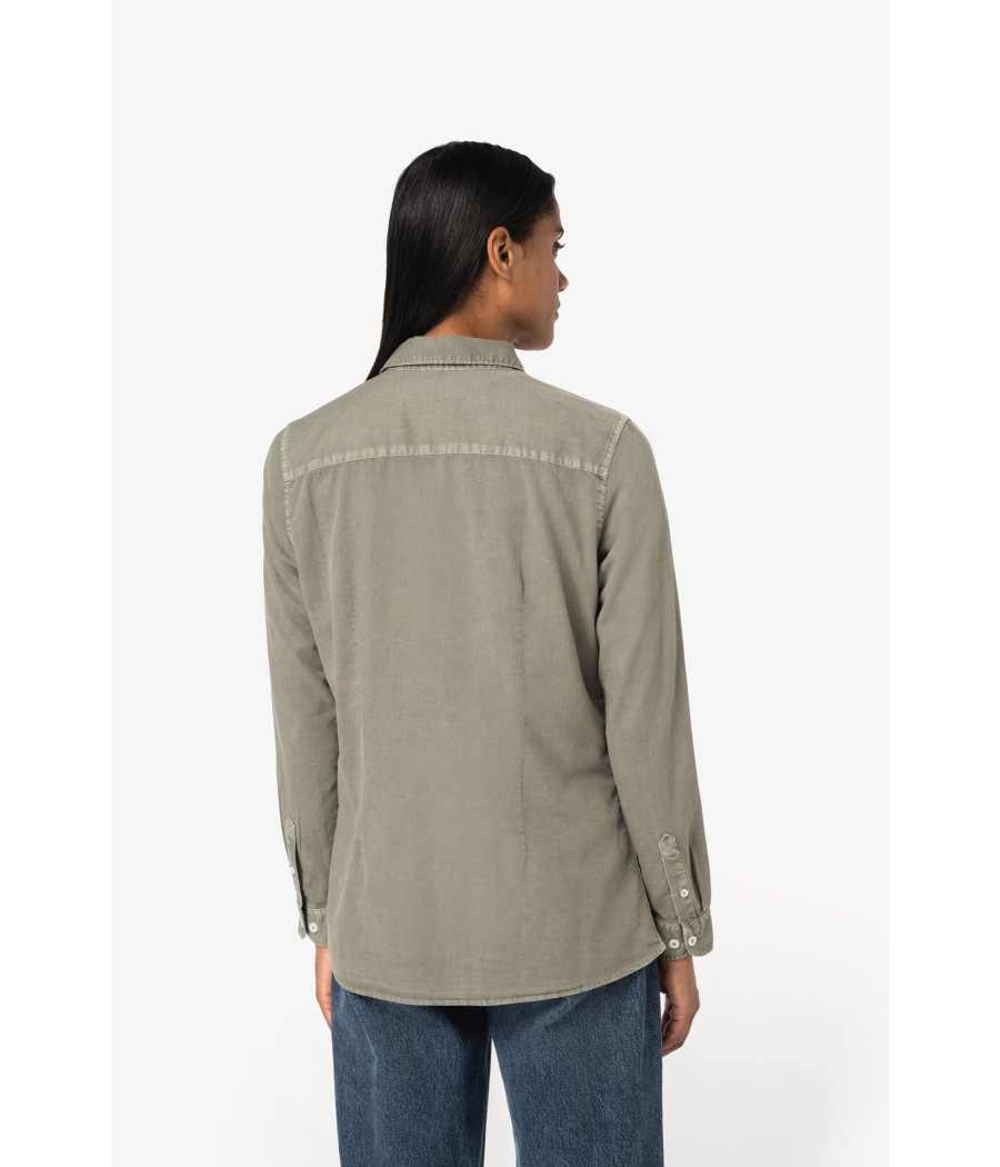 Chemise écoresponsable délavée femme