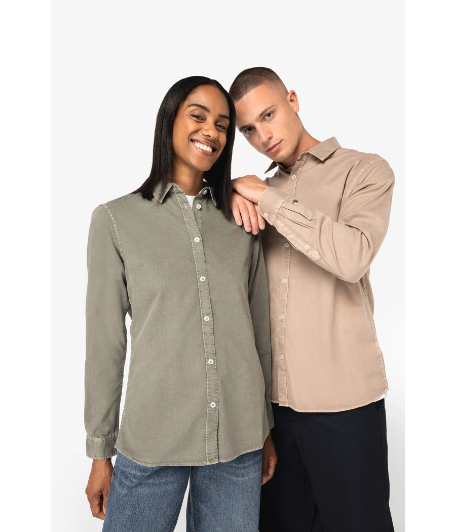 Chemise écoresponsable délavée femme