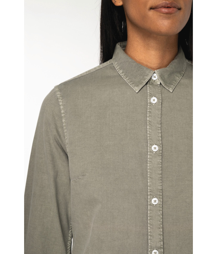 Chemise écoresponsable délavée femme