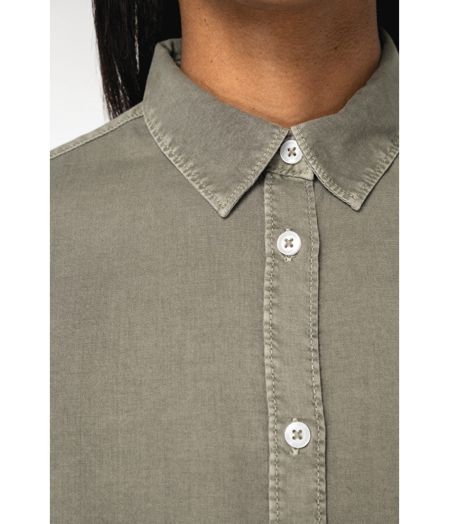 Chemise écoresponsable délavée femme