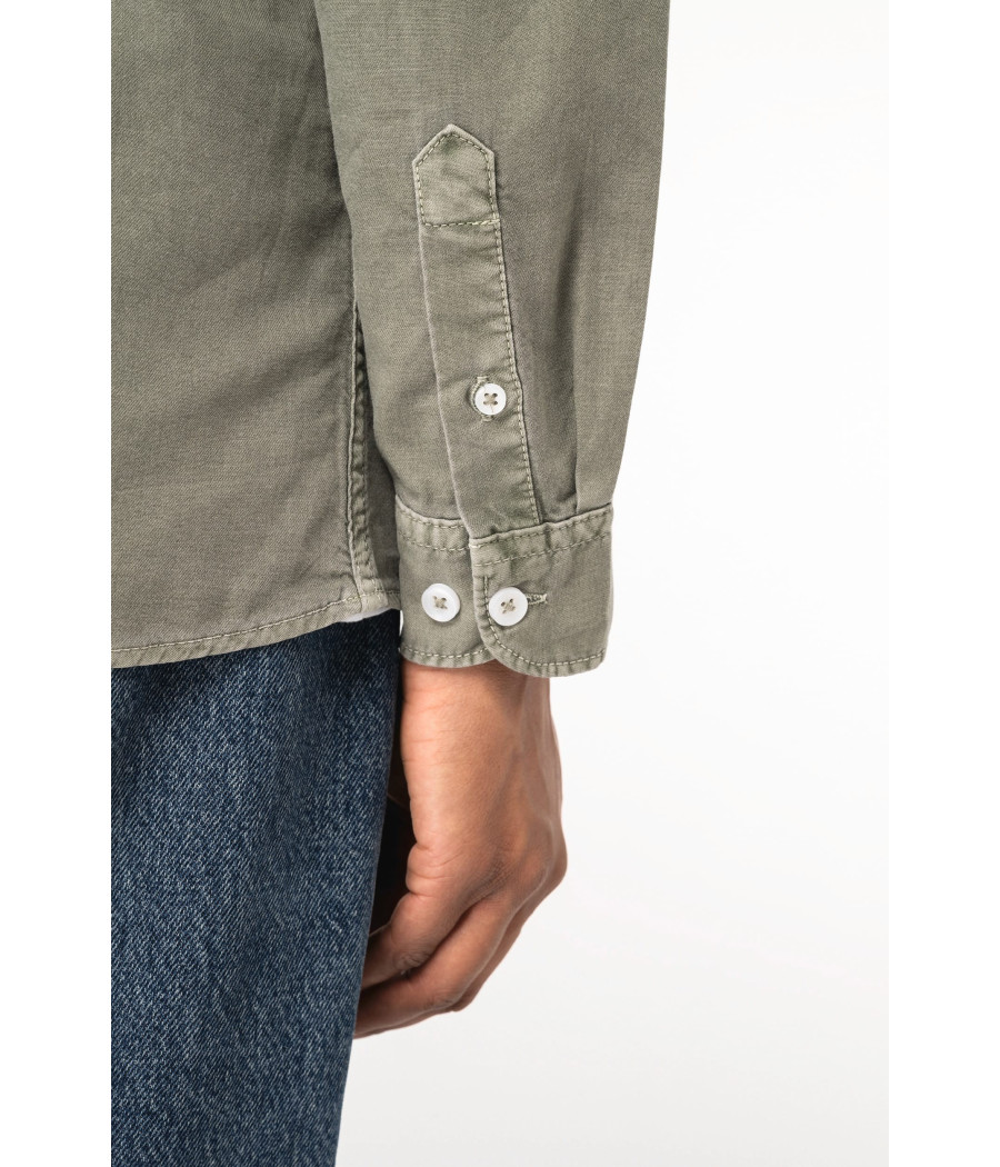 Chemise écoresponsable délavée femme