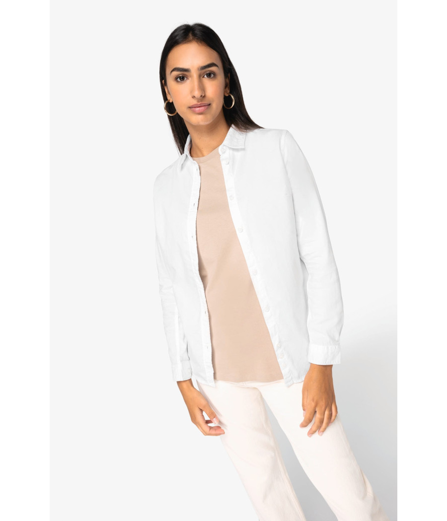 Chemise écoresponsable délavée femme