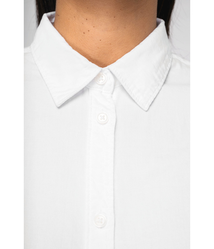 Chemise écoresponsable délavée femme