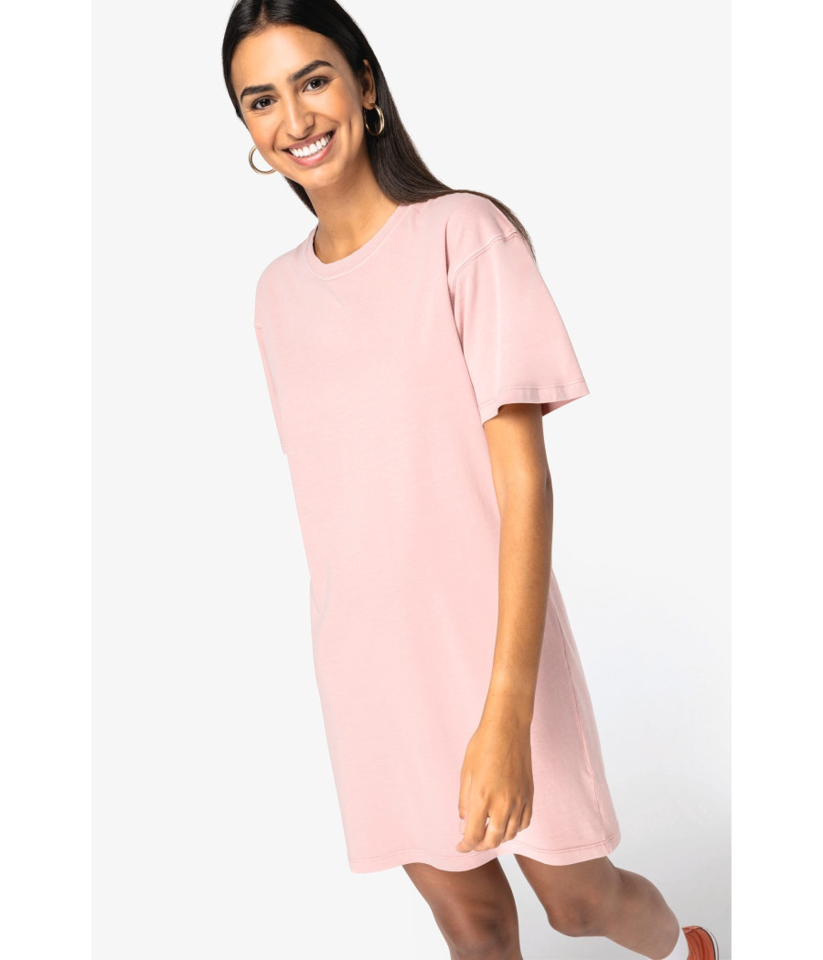 Robe t-shirt écoresponsable délavée femme
