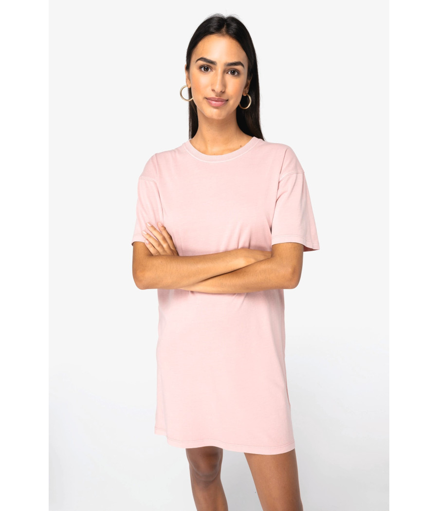 Robe t-shirt écoresponsable délavée femme