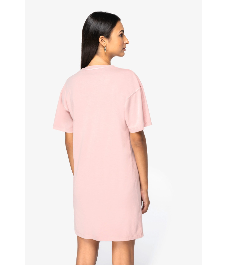 Robe t-shirt écoresponsable délavée femme