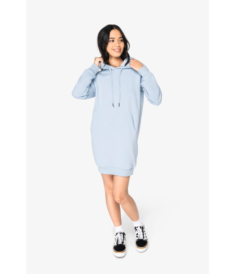 Robe sweat-shirt écoresponsable à capuche femme