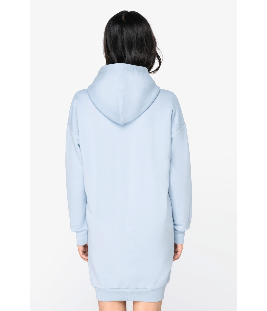 Robe sweat-shirt écoresponsable à capuche femme