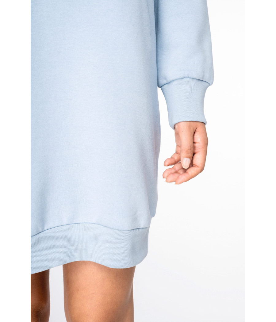 Robe sweat-shirt écoresponsable à capuche femme