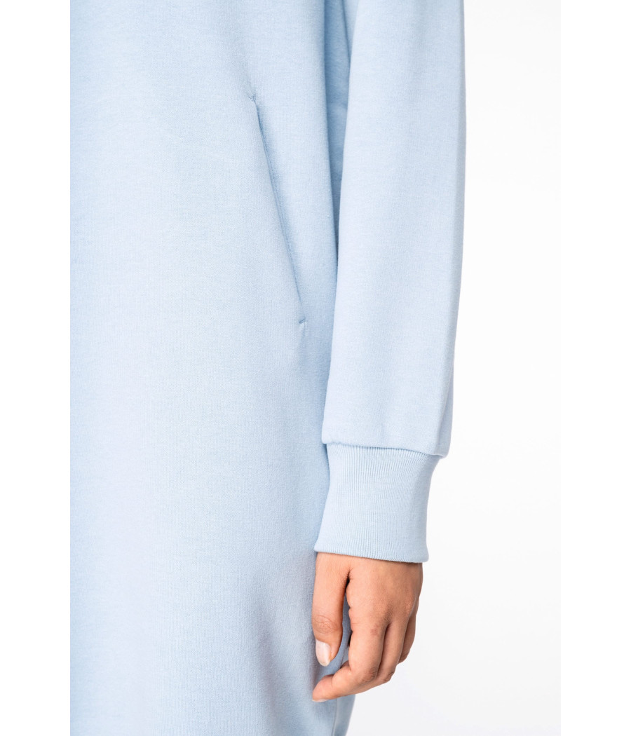 Robe sweat-shirt écoresponsable à capuche femme