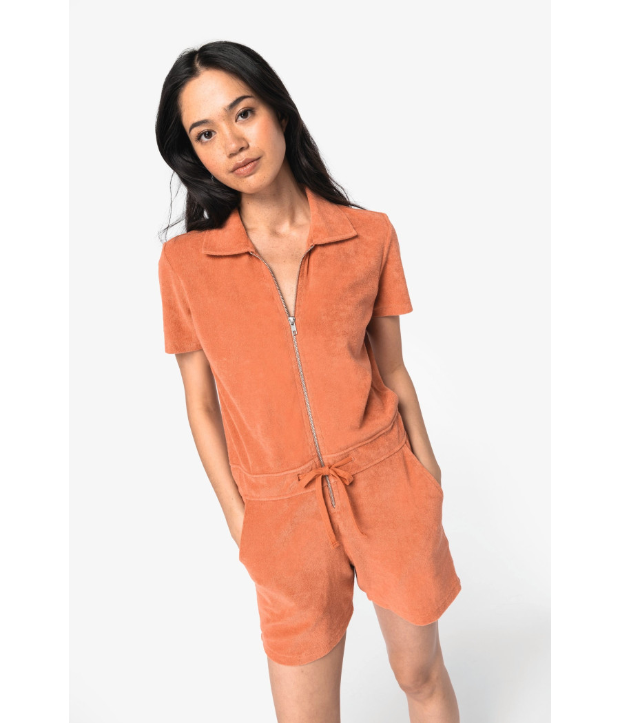 Combinaison short écoresponsable en éponge femme