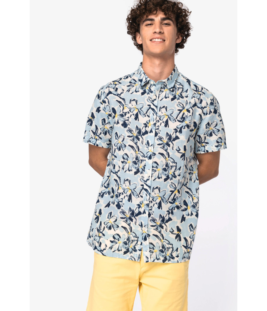 Chemise imprimé végétal homme