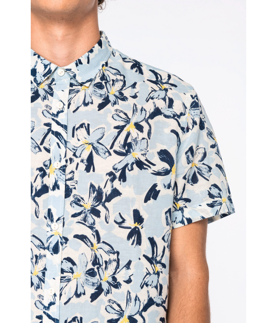 Chemise imprimé végétal homme