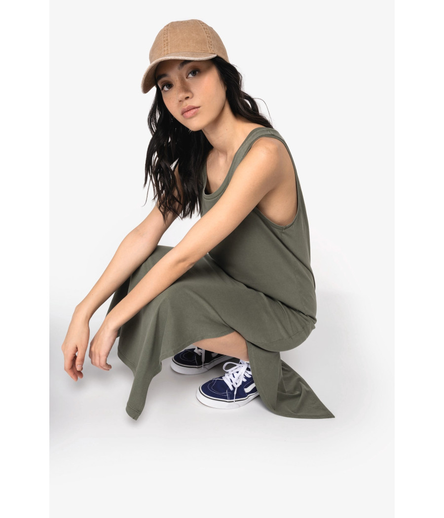 Robe écoresponsable délavée en jersey femme