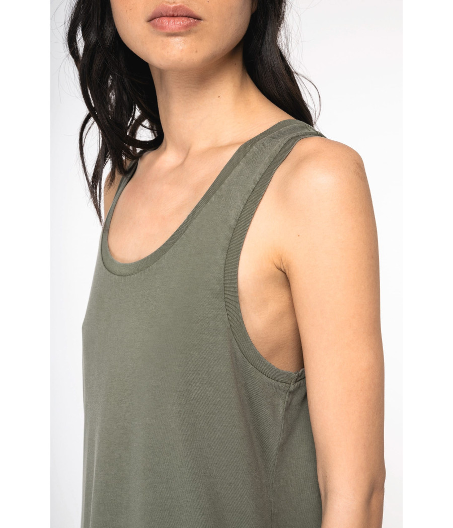 Robe écoresponsable délavée en jersey femme