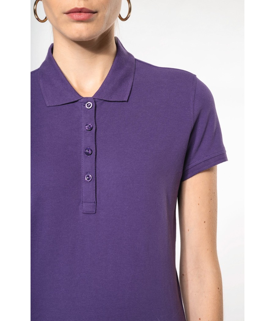 Polo piqué manches courtes femme