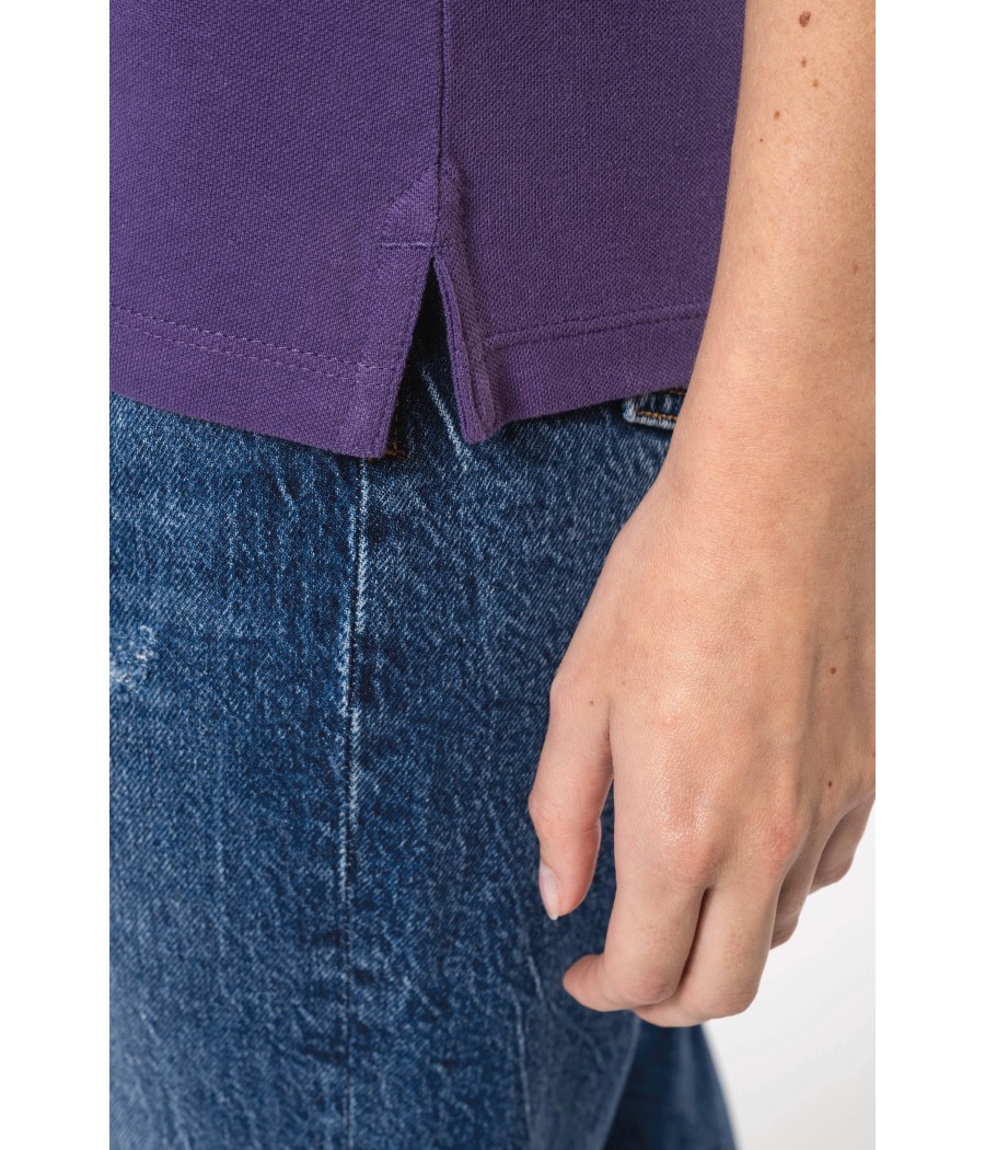 Polo piqué manches courtes femme