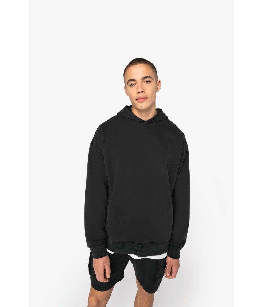Sweat-shirt écoresponsable à capuche délavé oversize unisexe