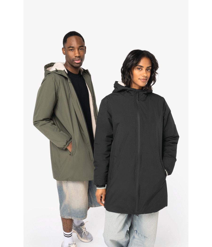 Veste écoresponsable imperméable doublée en sherpa unisexe