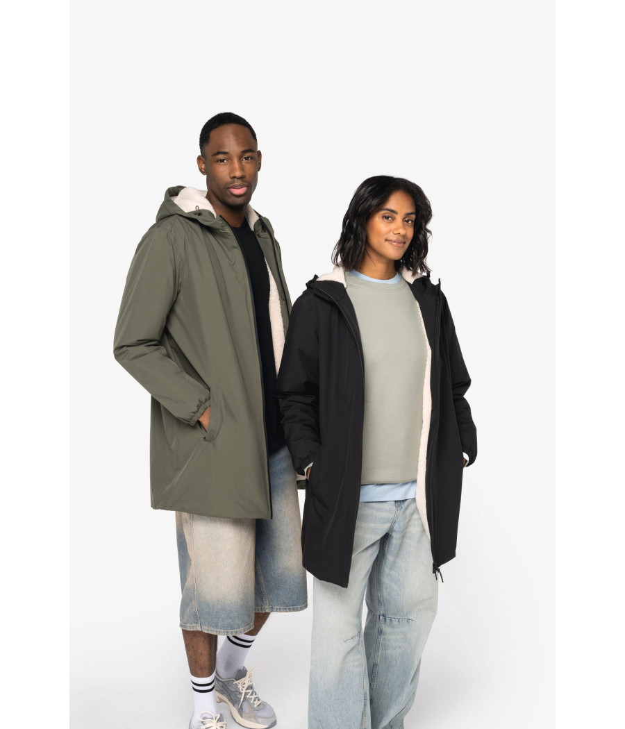 Veste écoresponsable imperméable doublée en sherpa unisexe