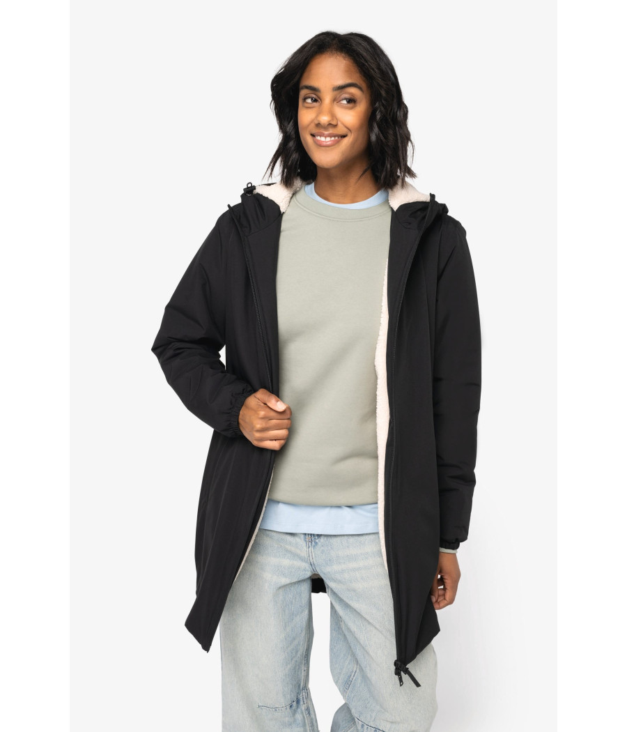 Veste écoresponsable imperméable doublée en sherpa unisexe