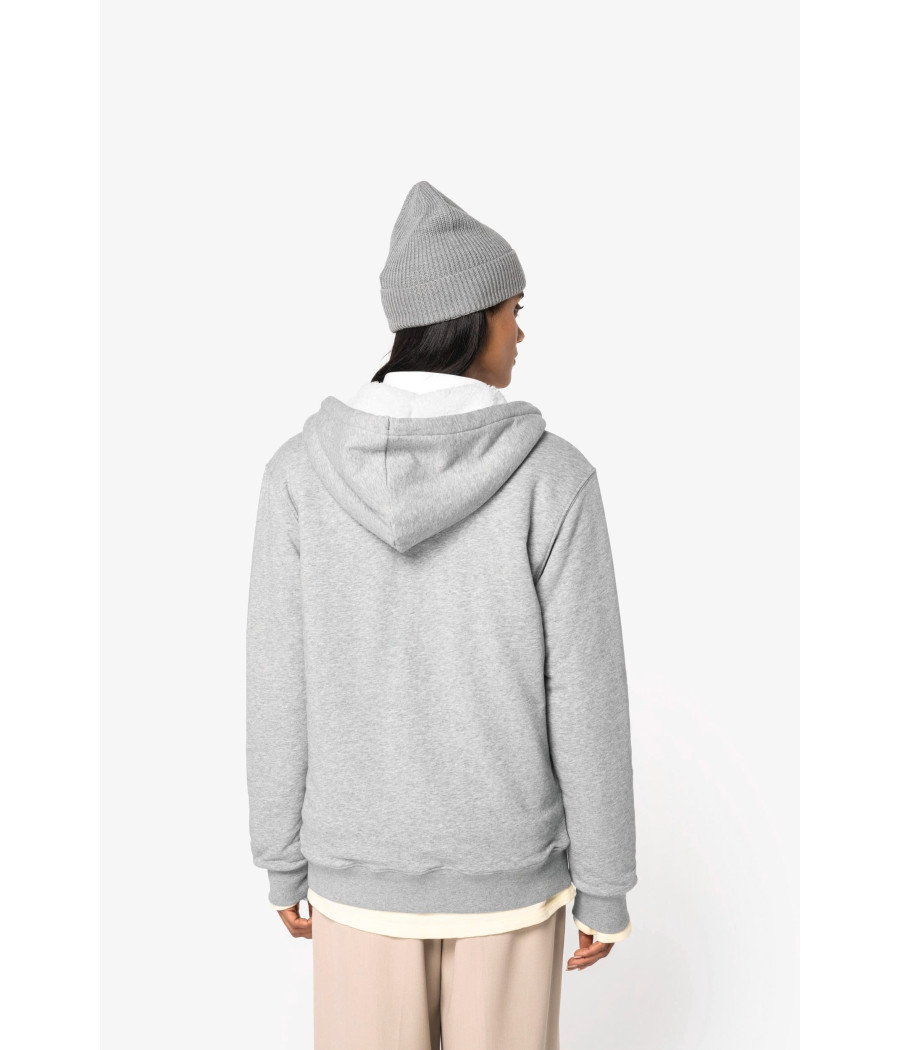 Sweat-shirt écoresponsable zippé doublé en sherpa unisexe