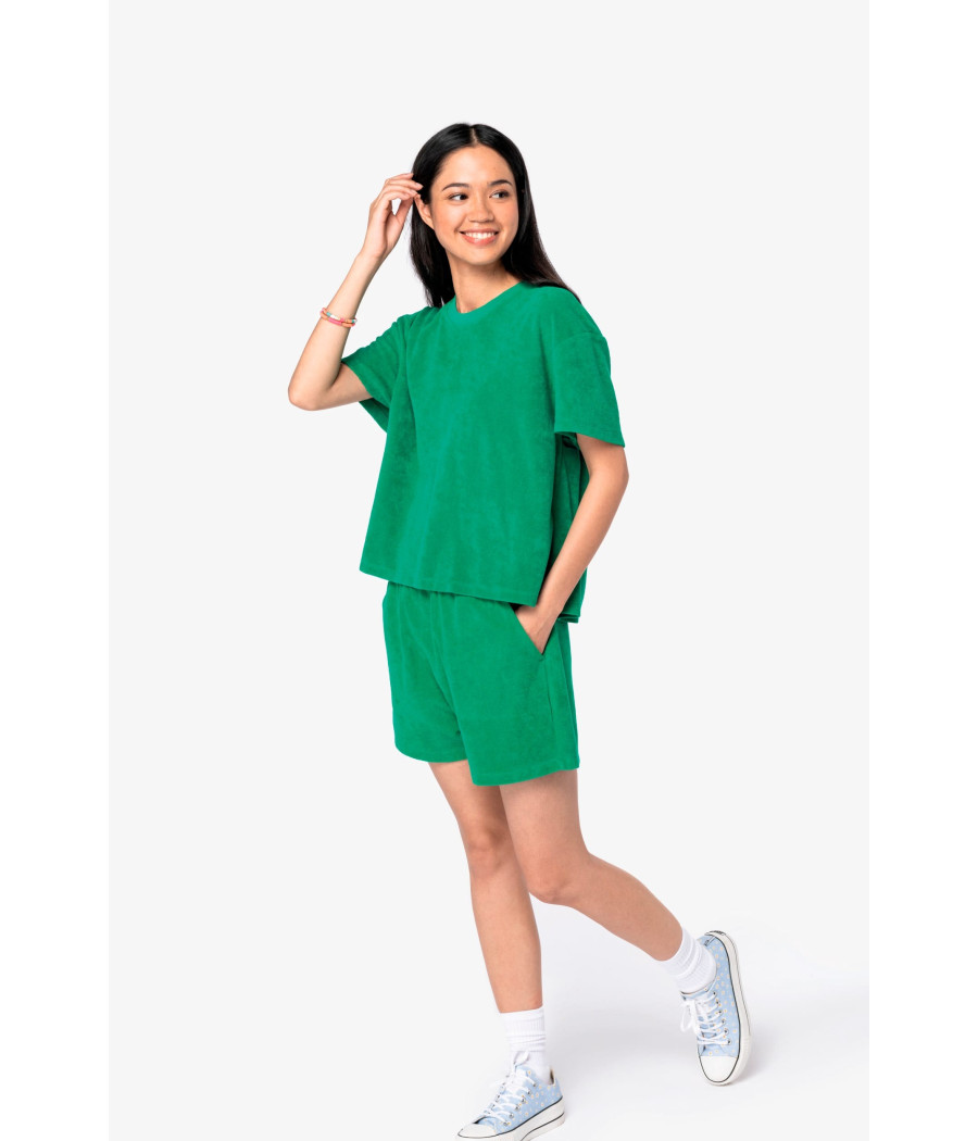 Short écoresponsable en éponge femme