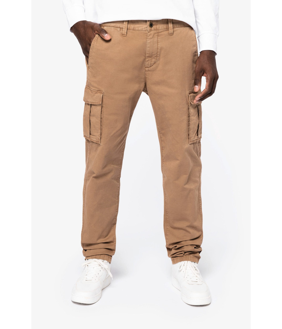 Pantalon cargo écoresponsable délavé homme