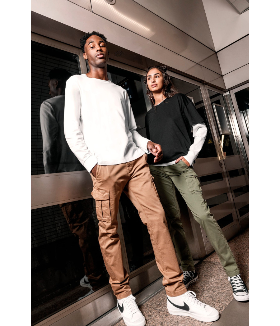 Pantalon cargo écoresponsable délavé femme