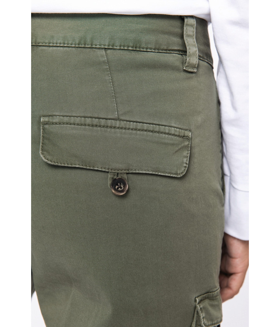 Pantalon cargo écoresponsable délavé femme