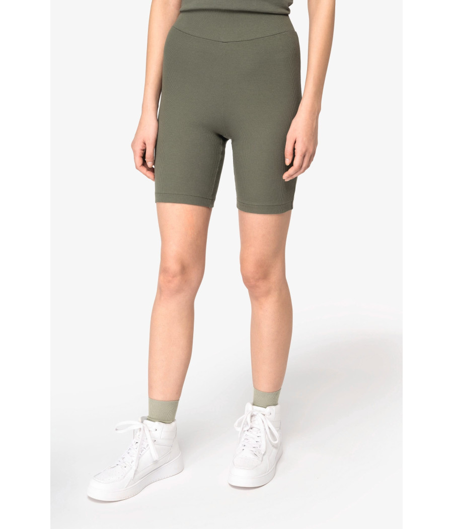 Short écoresponsable côtelé femme