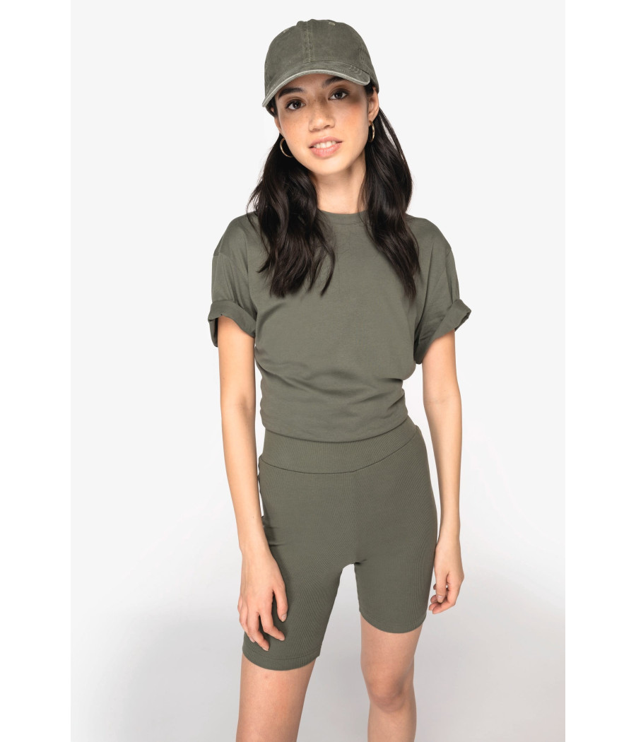 Short écoresponsable côtelé femme