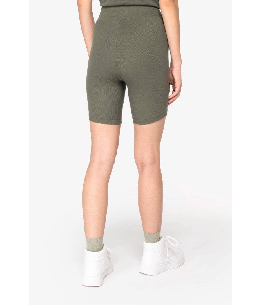 Short écoresponsable côtelé femme