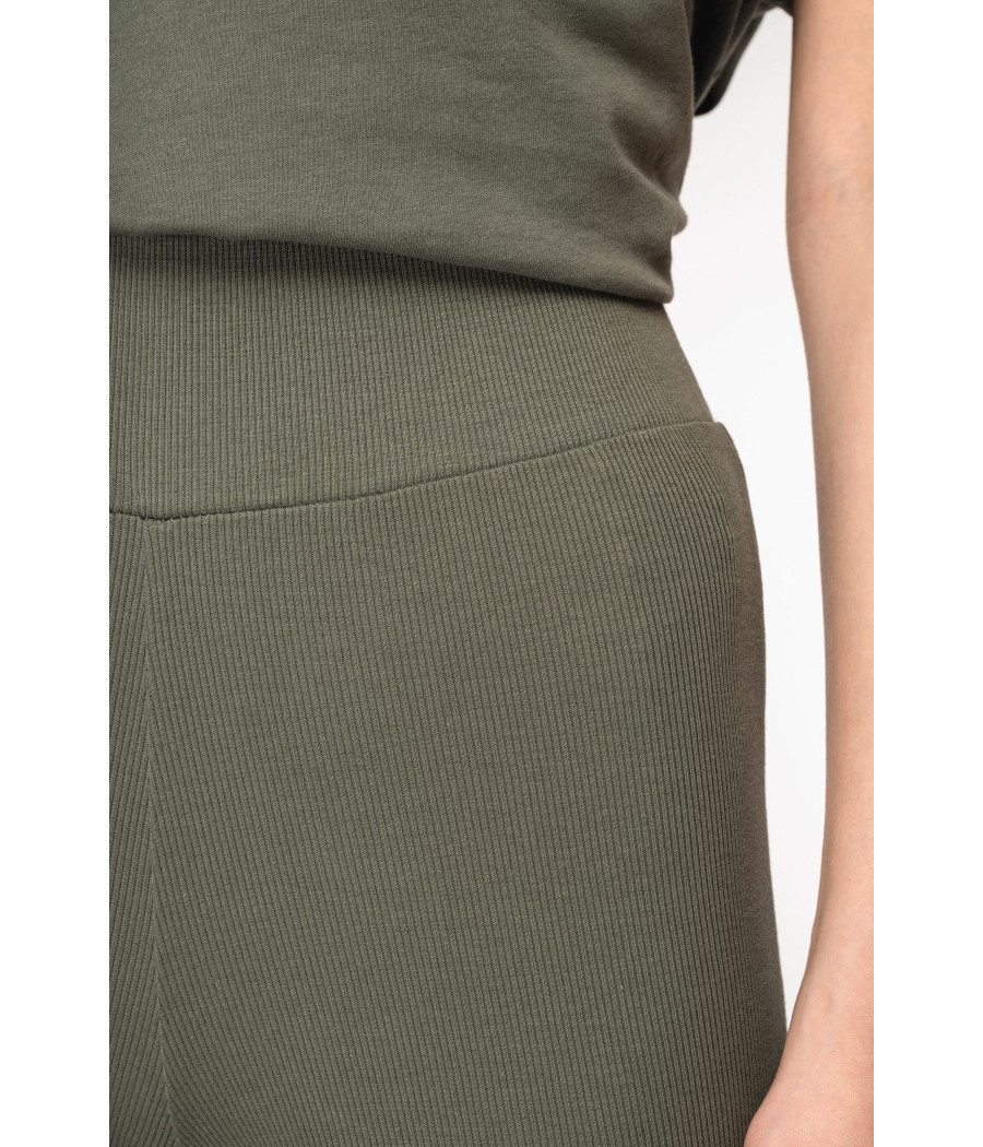Short écoresponsable côtelé femme