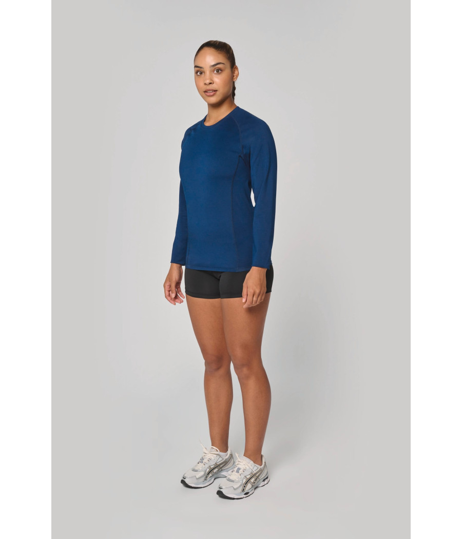 T-shirt double peau sport manches longues unisexe