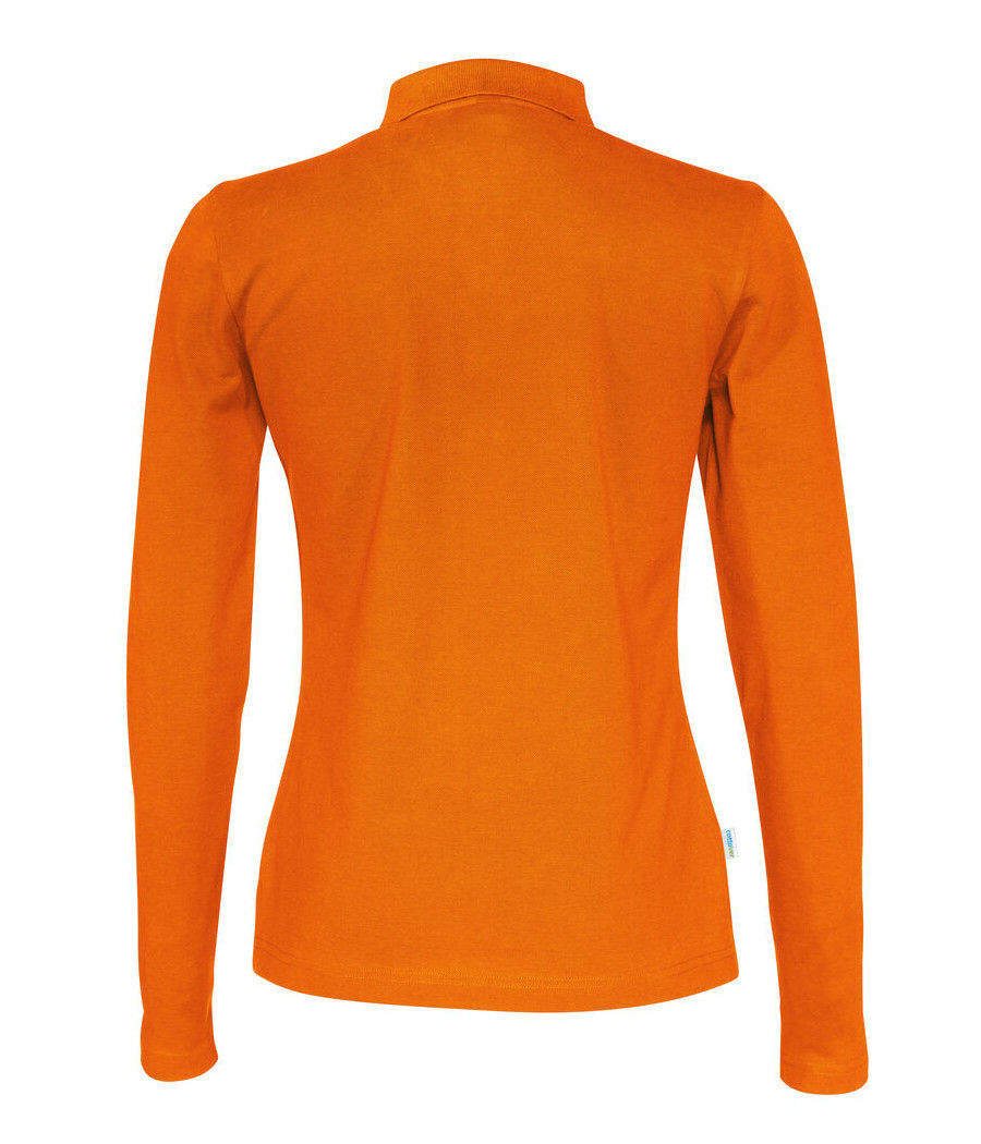 POLO PIQUE MANCHES LONGUES FEMME - CERTIFIÉ GOTS