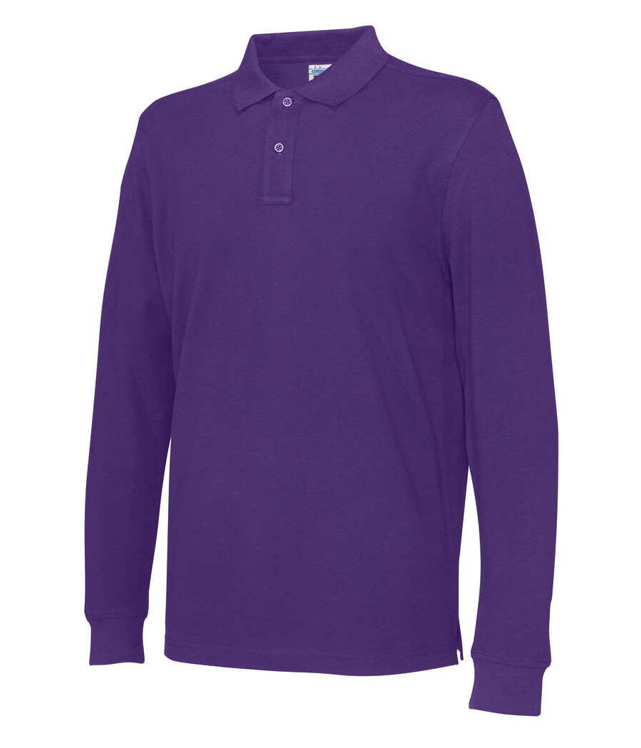 POLO PIQUE MANCHES LONGUES HOMME - CERTIFIÉ GOTS